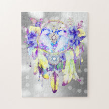 Otter Dreamcatcher Blue Jaune Floral