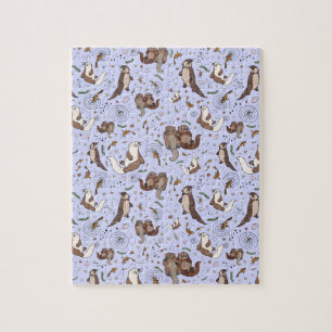 Puzzle Otter en violet