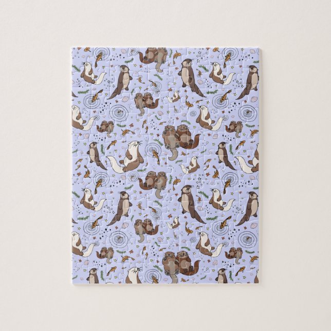Puzzle Otter en violet (Vertical)