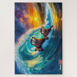 Puzzle Otters Body Surfing Design par Rich AMeN Gill