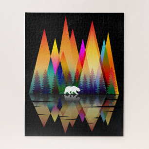 PUZZLE OURS ARC-EN-CIEL DE MONTAGNE