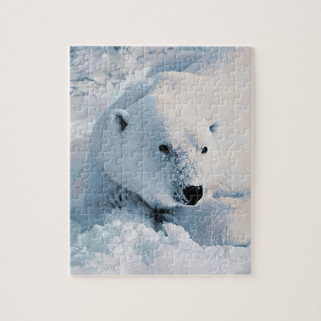 Puzzle Ours blanc et neige (Vertical)