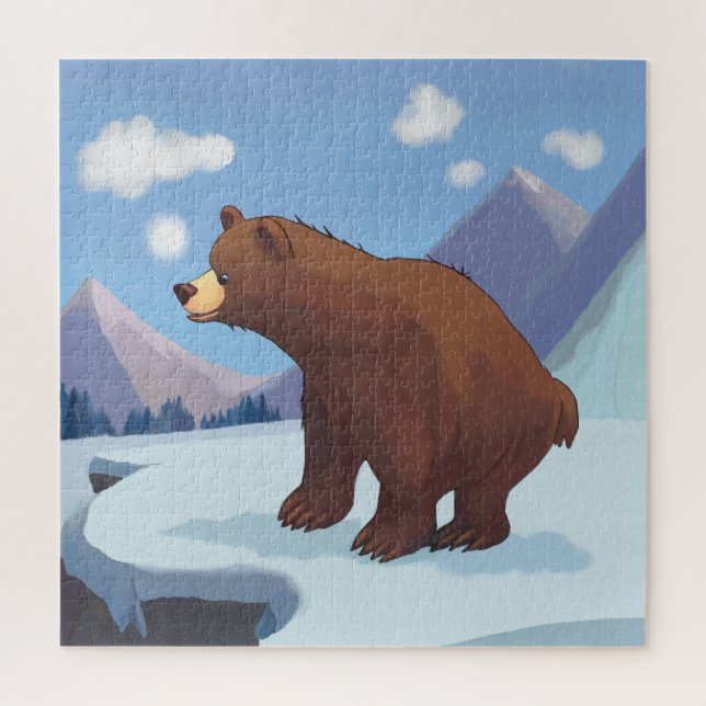 Puzzle Ours brun dans les montagnes (Vertical)
