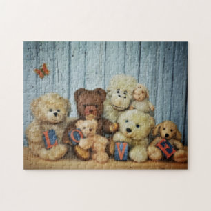 Puzzle Ours d'ours en peluche amis