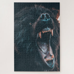 Puzzle Ours en colère Dents Ours noir Croissance
