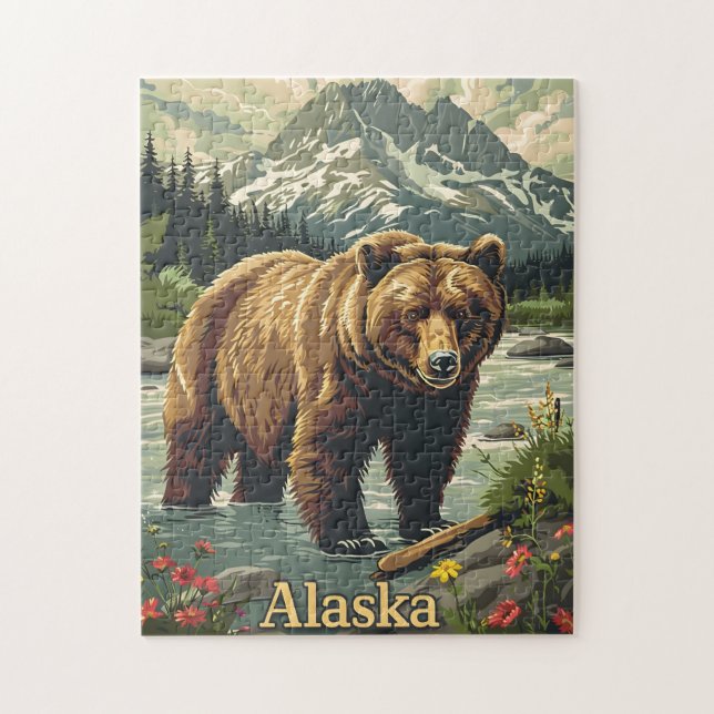 Puzzle Ours grizzli de l'Alaska (Vertical)