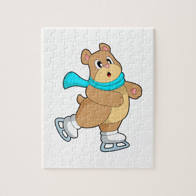 Puzzle Ours Patinage sur glace Patins sur glace (Vertical)