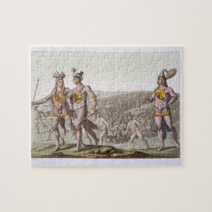 Puzzle Outina en chef, ennemi de Saturiba, marche parmi
