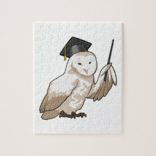 Puzzle Owl as Teacher with Pointer