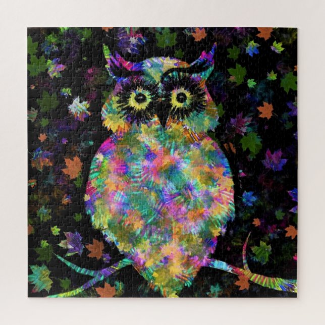 Puzzle Owl Jigsaw - Peinture d'art (Vertical)