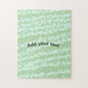 Puzzle Paillettes pastel vert scintillement nom texte boh