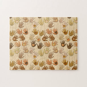 PUZZLE PAIX ET AMOUR DANS DES MAINS