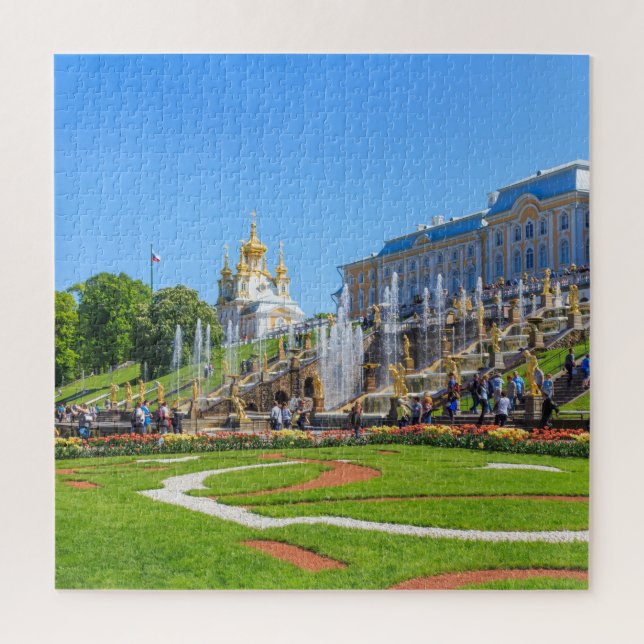 Puzzle Palais Peterhof et Grande Cascade de fontaines (Vertical)