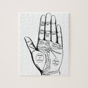 Puzzle Palm Reading Chart Palmistry fortune eller avenir