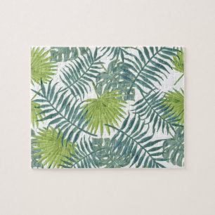 Puzzle Palm Tree Fronds Peinture Hawaiian Print