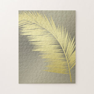 Puzzle Palm Tropical d'or feuille
