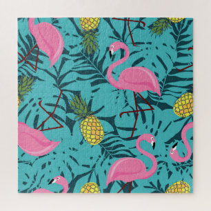 Puzzle Palme de Flamants roses roses : Exotic Hawaii