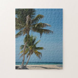 Puzzle Palmier et plage de sable blanc