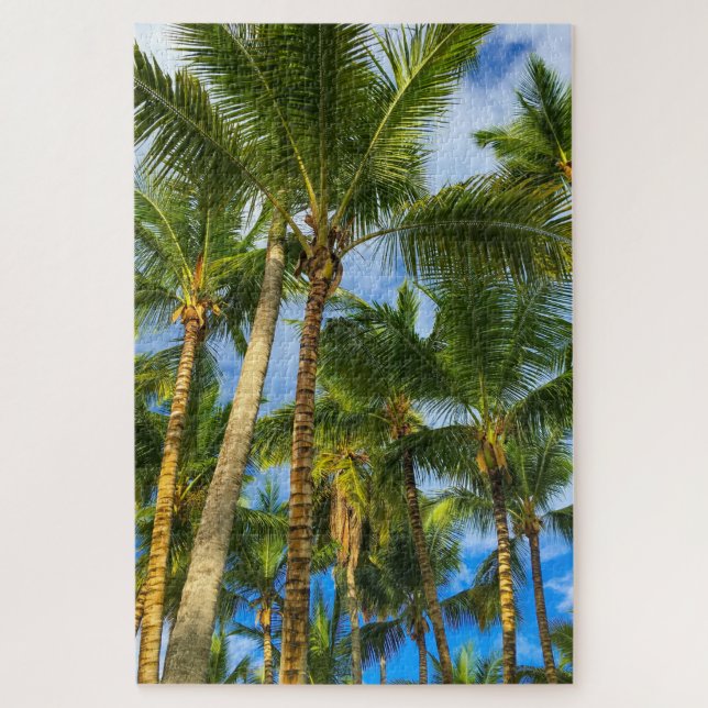 Puzzle Palmiers et ciel de plage exotique hawaïen (Vertical)