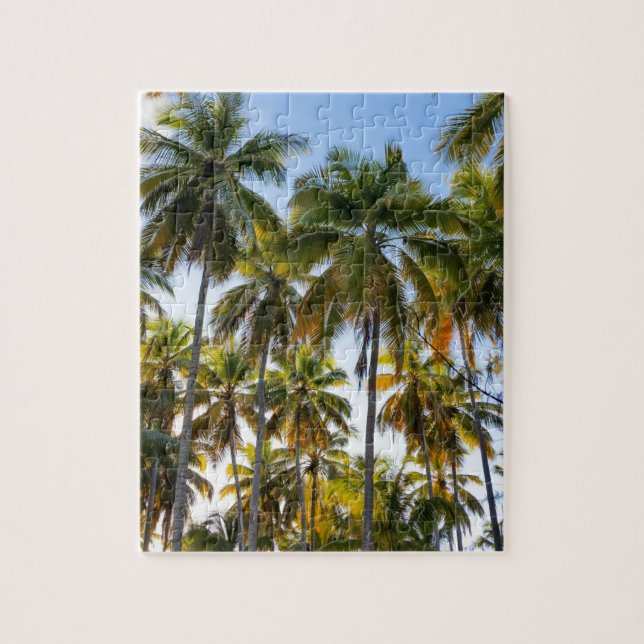 Puzzle Palmiers et ciel de plage exotique hawaïen (Vertical)