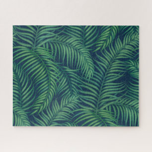 Puzzle Palmiers tropicaux de nuit feuilles