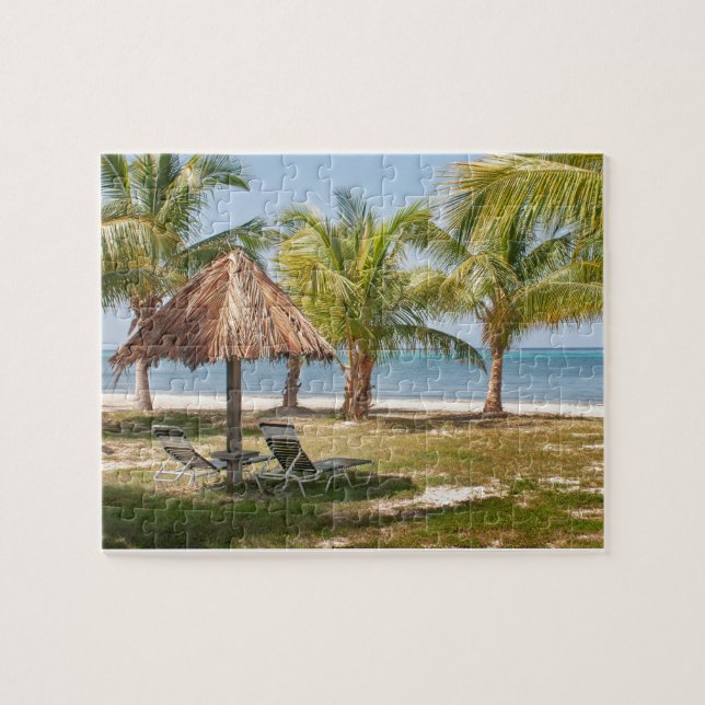 Puzzle Palmiers tropicaux Plage Océan Îles Vierges (Horizontal)