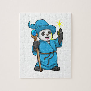 Puzzle Panda comme Assistant avec baguette magique