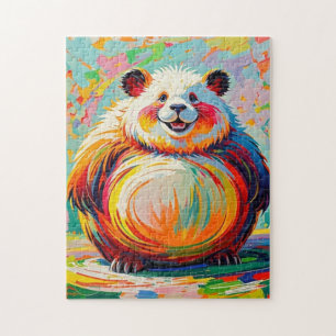 Puzzle Panda d'ours géant abstrait coloré design