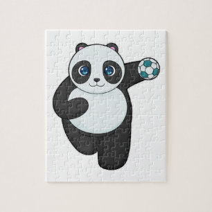 Puzzle Panda Handball player Handball