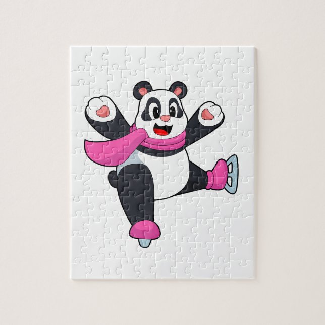 Puzzle Panda Patinage sur glace Patins sur glace (Vertical)