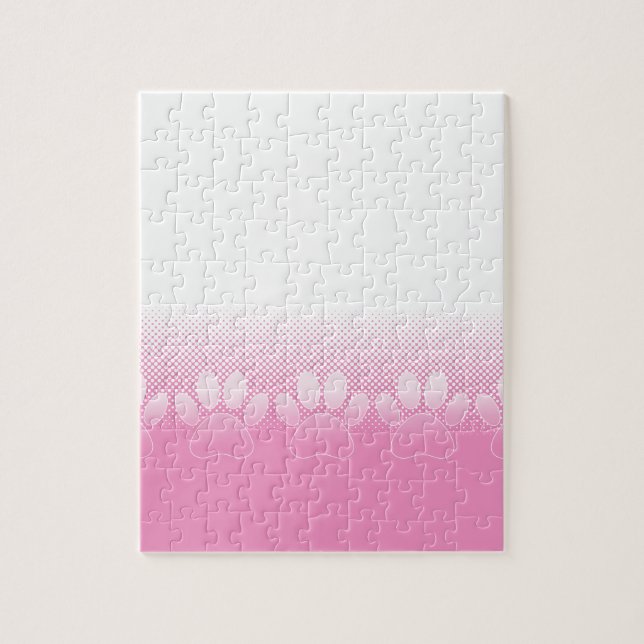 Puzzle Paniers Roses Et Blancs Avec Arrière - plan De New (Vertical)