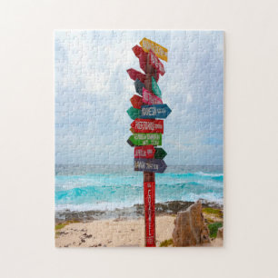 Puzzle Panneau indicateur de destination Plage de Cozumel