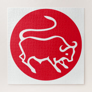 Puzzle Panneau Taurus Zodiac minimaliste moderne Plain él