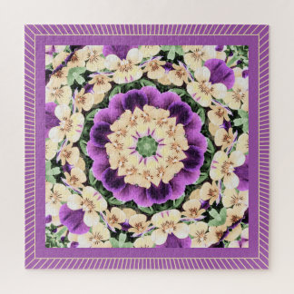 Puzzle Pansies Mandala : Violet antique
