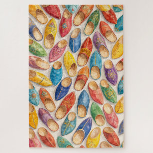 Puzzle Pantoufles Babouche Marocaines Colorées