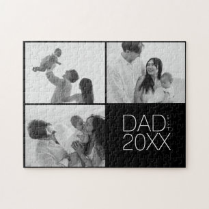Puzzle Papa a établi trois photographies 