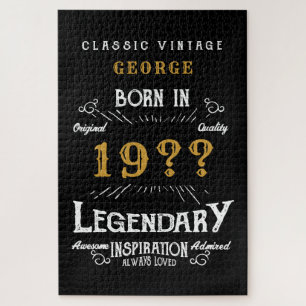 Puzzle Papa Père ou Mari Ajouter le nom Année Légende Vin