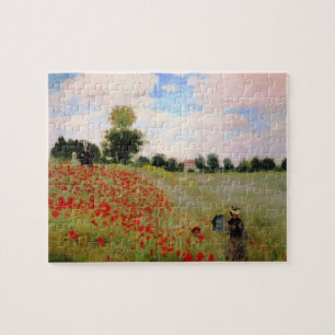 Puzzle Papes rouges par Monet - Parasol de champs de pavo