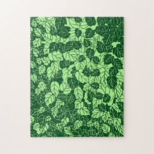 Puzzle Papier japonais, émeraude et vert citron