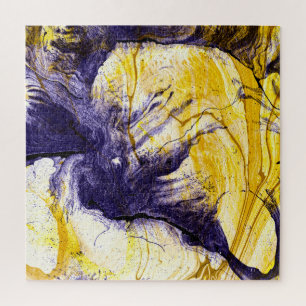 Puzzle Papier Marbré : Art Acrylique Lumineux