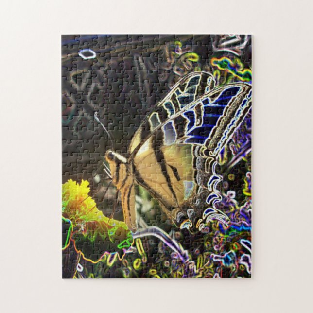 Puzzle Papillon au néon (Vertical)
