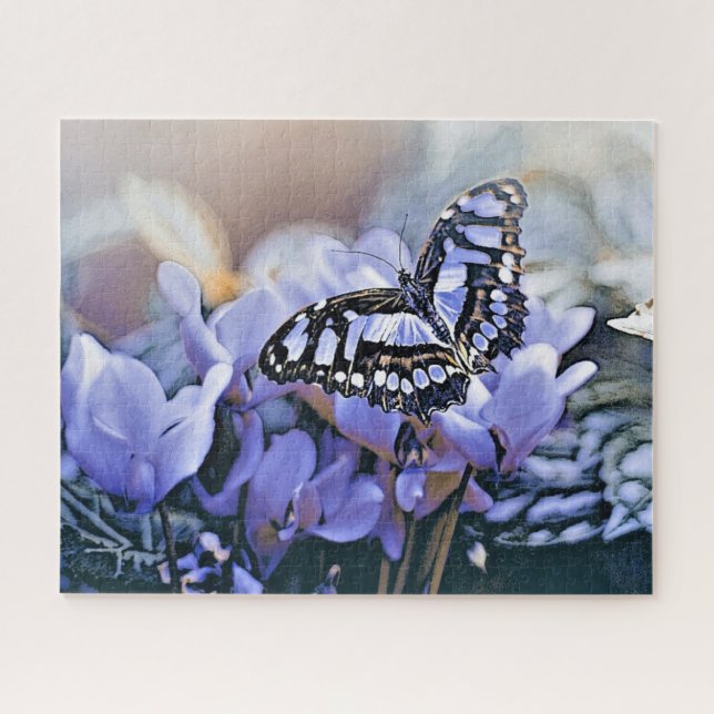 Puzzle Papillon bleu (Horizontal)