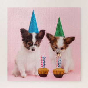 Puzzle Papillon Chien Chien Chien Anniversaire Fête Gâtea