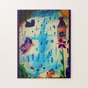 Puzzle Papillon en journée de pluie