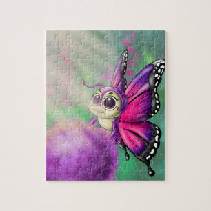 Puzzle Papillon et fleurs