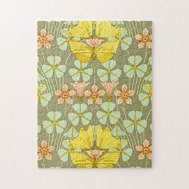 Puzzle Papillon Floral Art Nouveau (Vertical)