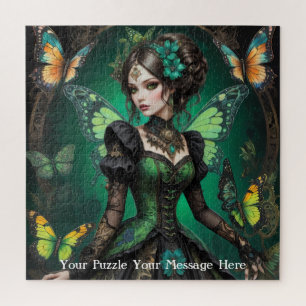 Puzzle Papillon gothique vert fille