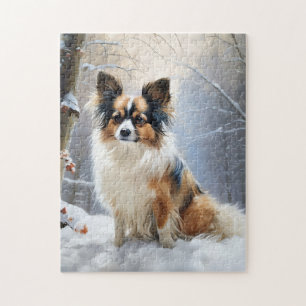 Puzzle Papillon Laisser neiger Noël