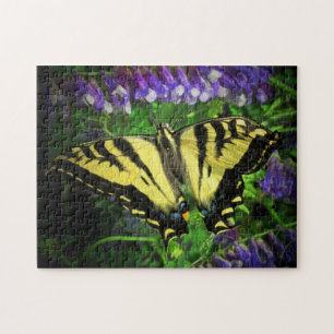 Puzzle Papillon noir et jaune