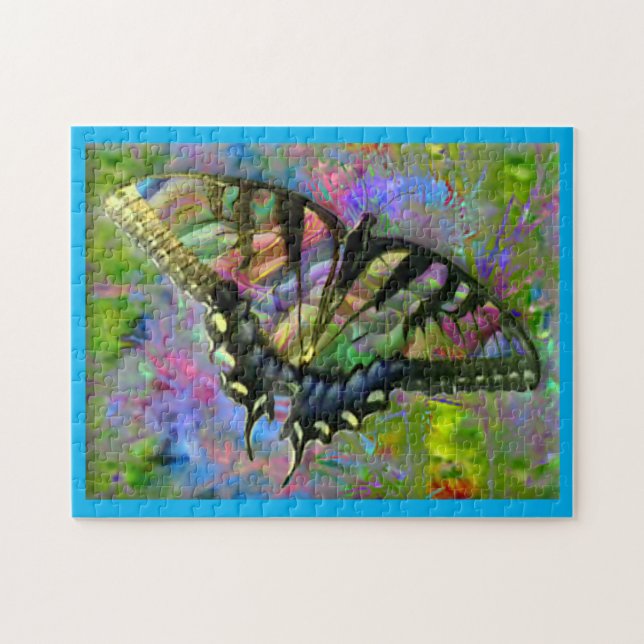 Puzzle [Papillon psychédélique] Pastels colorés (Horizontal)